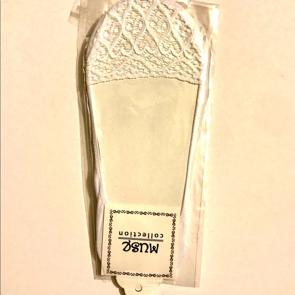 Muse Collection Lace toes, pretty, sexy Footies Footlets colors: BLK,GRY,WT,BG - Picture 9 of 12